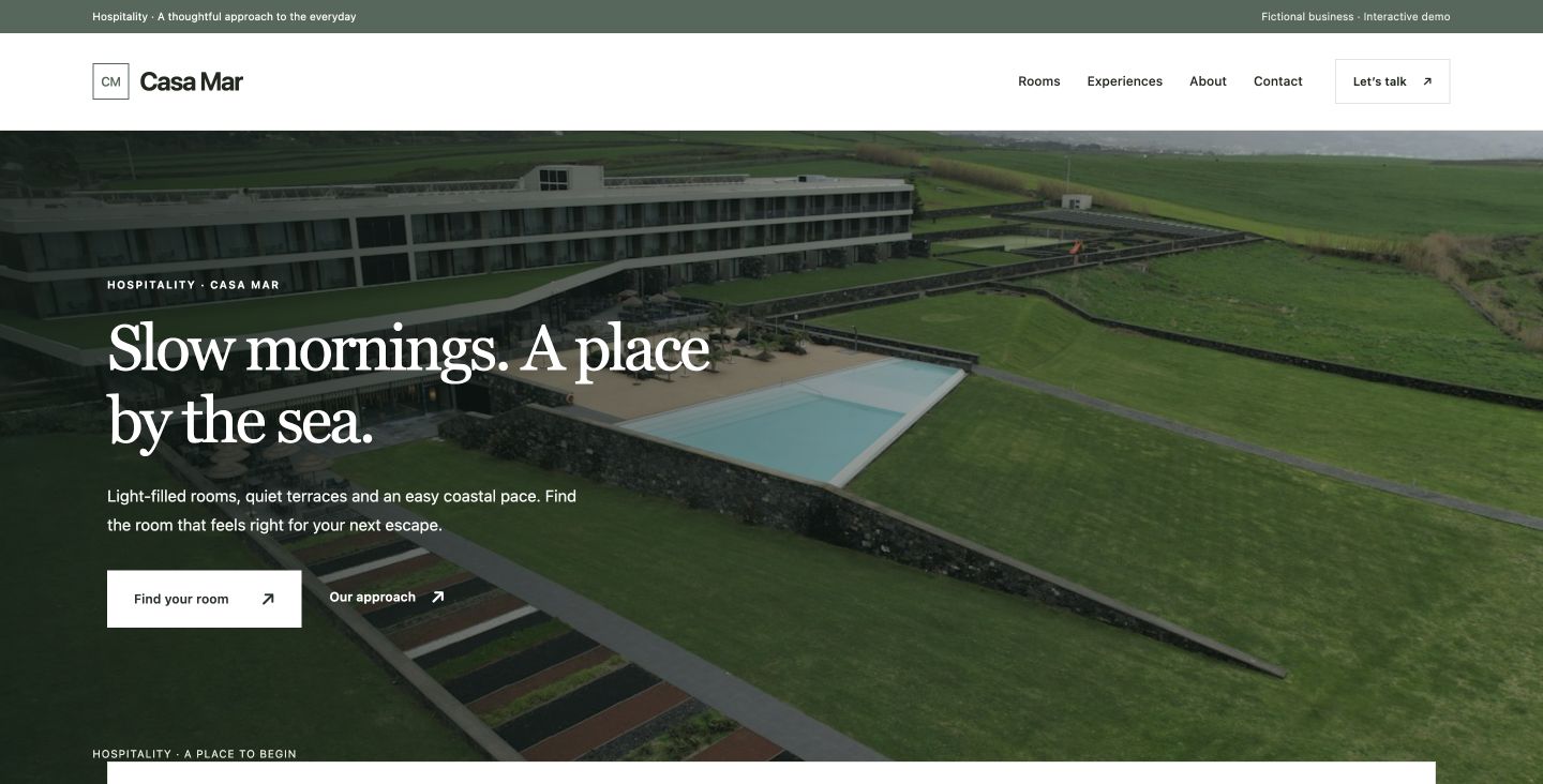 Casa Mar website preview